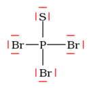 Vzorec s doplněnými elektronovými páry na terminálních atomech